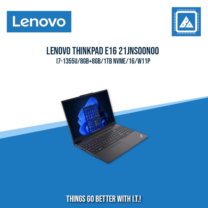 LENOVO THINKPAD E16 21JNS00N00 I7-1355U/8GB+8GB/1TB NVME/W11P | BEST FOR ENTERPRISES AND CORPORATES LAPTOP LENOVO THINKPAD E16 21JNS00N00 I7-1355U/8GB+8GB/1TB NVME/W11P | BEST FOR ENTERPRISES AND CORPORATES LAPTOP